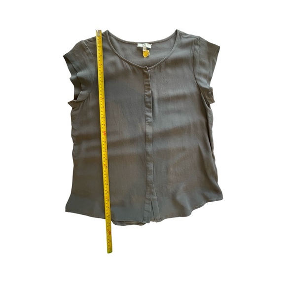 Joie Gray Silk Cap Sleeve Top Size Small - Picture 8 of 8